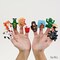 Rite Lite Set of 10 Black and Green Plague Vinyl Finger Passover Puppets 9"
